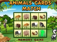 Jogo de cartões de animais