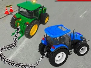 Simulator penarik traktor dirantai
