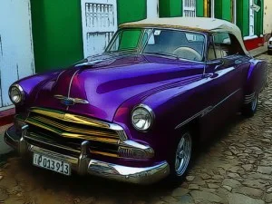Jigsaw per auto d'epoca cubana