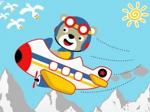 Vriendelijke vliegtuigen voor kinderen kleuren