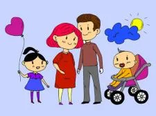Szczęśliwa rodzina Kolorowanka