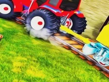 Heavy Duty Traktor Towing Train Games