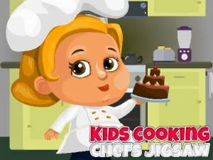 Crianças cozinhar chefs quebra-cabeças