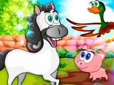 Apprendre les animaux de la ferme: Jeux éducatifs pour enfants