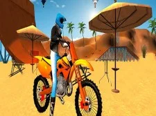 Motocross Plaj Oyunu: Bisiklet Stunt Yarışı