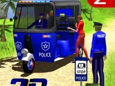 Police Auto Rickshaw Taxi-spel
