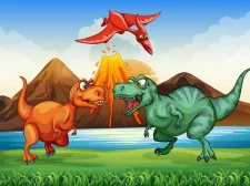 Kleurrijke dinosaurussen Match 3