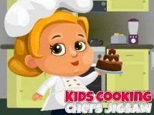 Crianças cozinhar chefs quebra-cabeças
